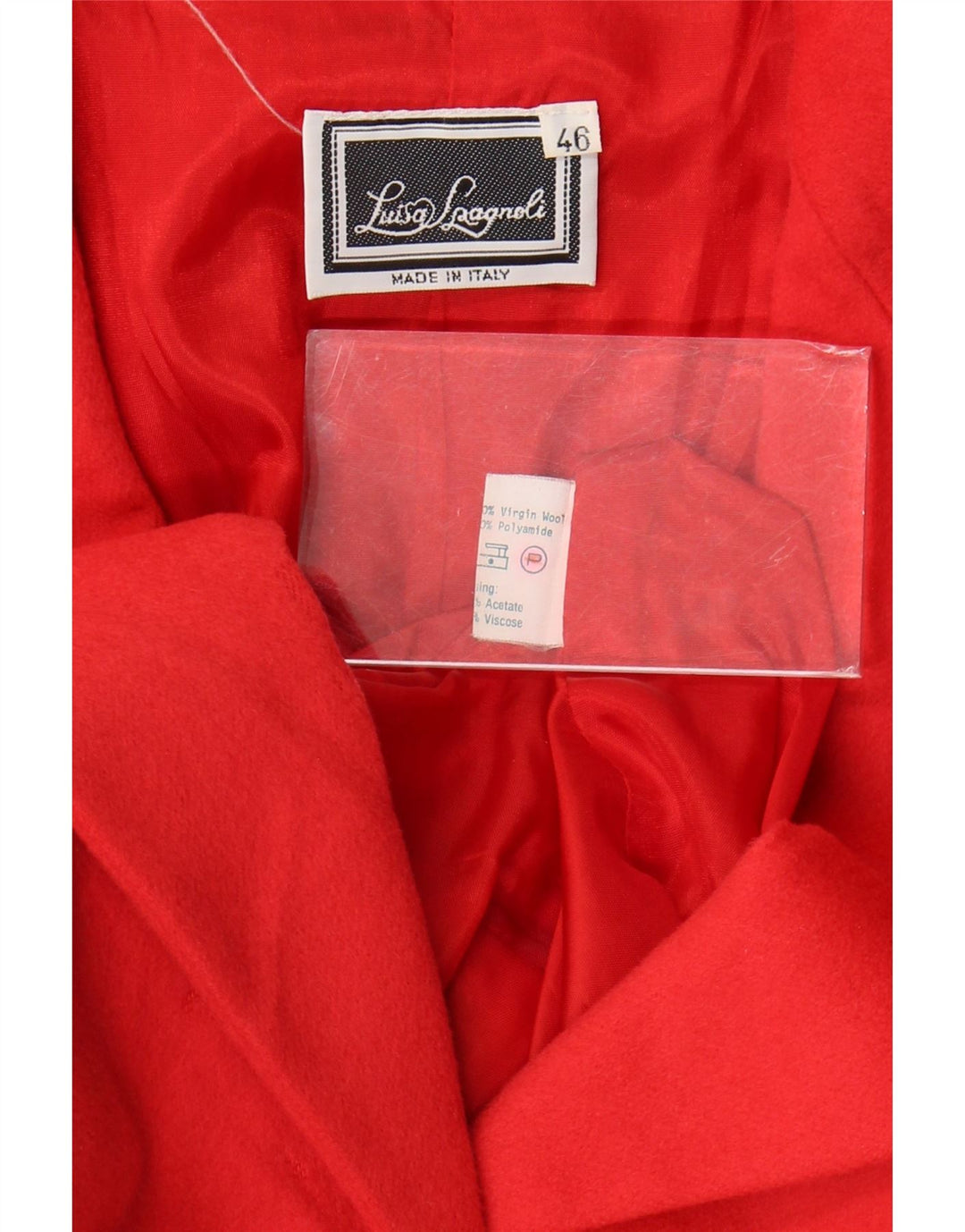 Luisa Spagnoli Γυναικείο σακάκι με 3 κουμπιά σακάκι IT 46 μεγάλο κόκκινο παρθένο μαλλί