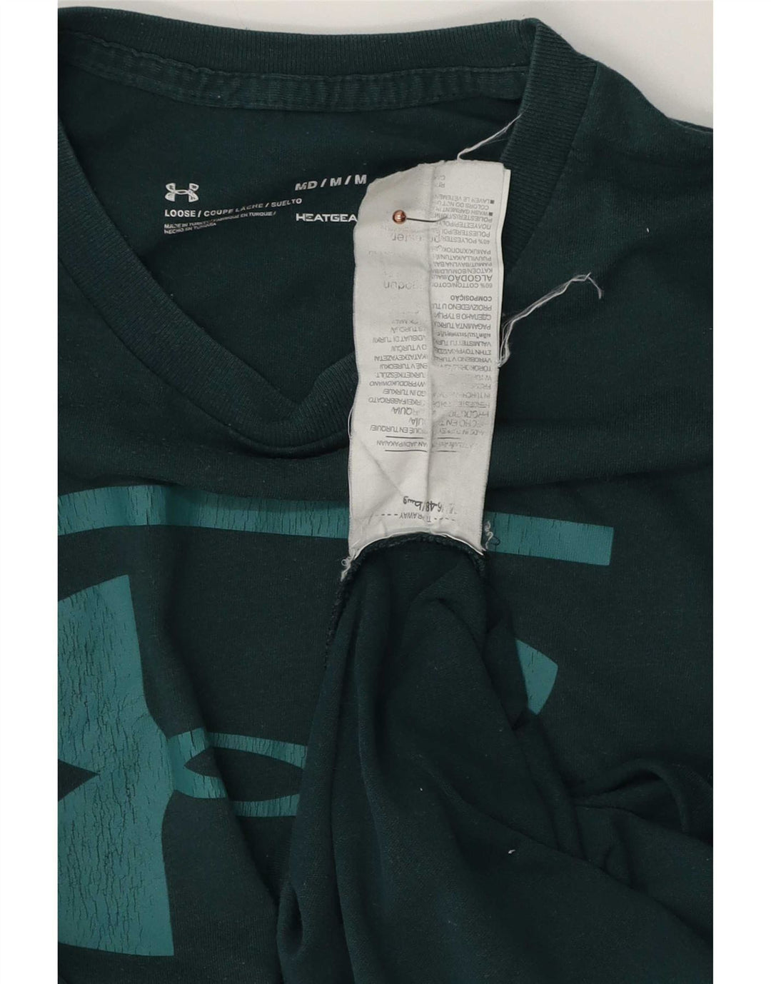 Ανδρικό γραφικό μπλουζάκι Under Armour Top Μεσαίο πράσινο βαμβακερό