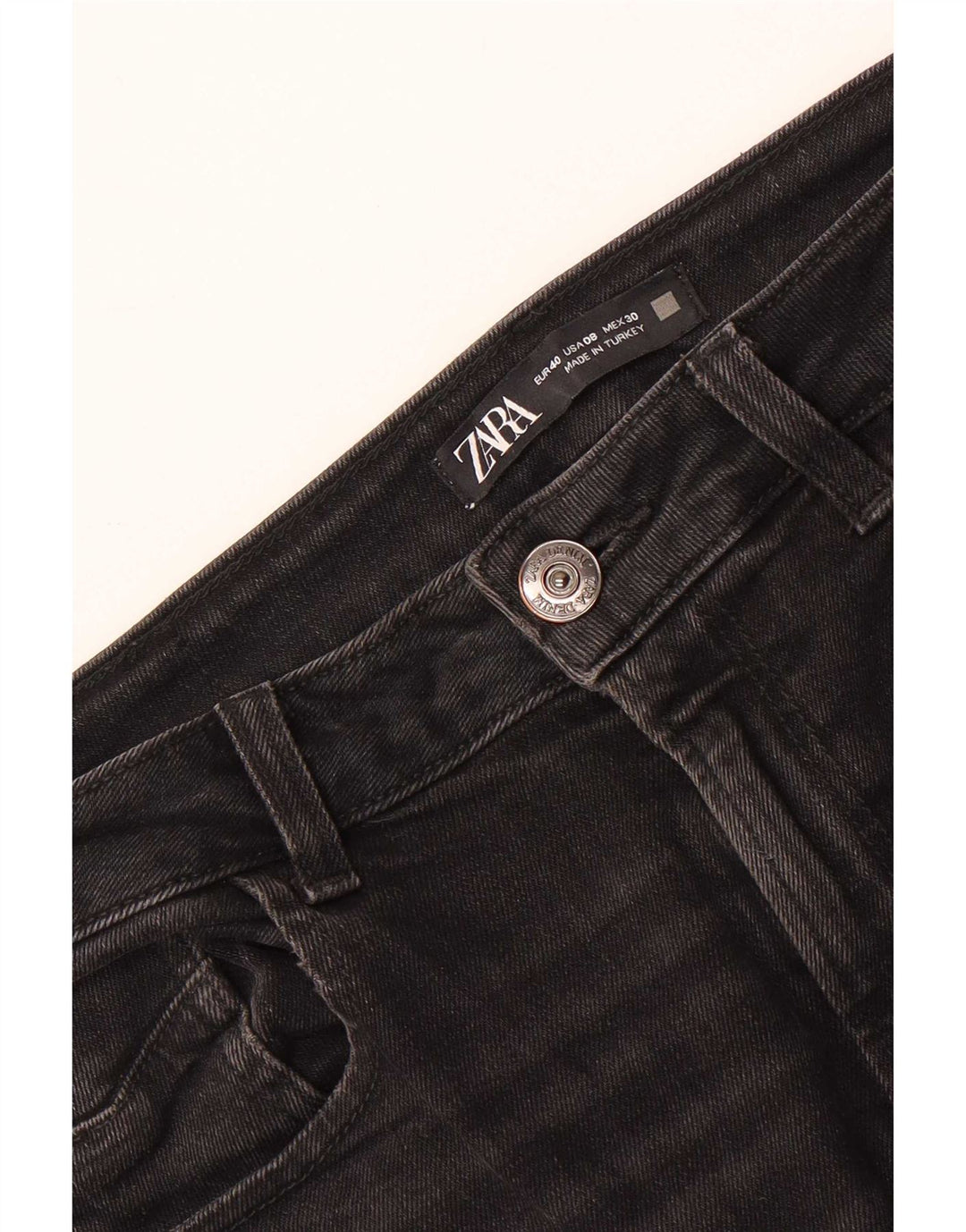 Zara Γυναικείο Slim Jeans EU 40 Medium W30 L27 Μαύρο