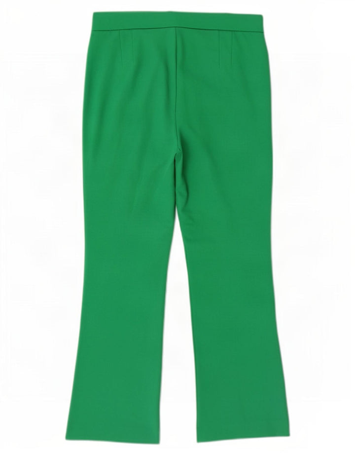 Zara Γυναικείο Παντελόνι Cropped Bootcut Medium W28 L25 Πράσινο βαμβακερό