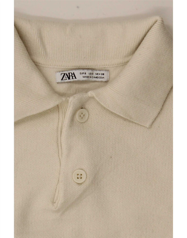 Zara Ανδρικό πουλόβερ Polo Neck Jumper Small Off White