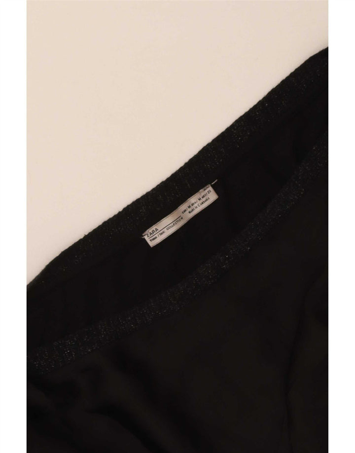 Zara Γυναικεία Μπλούζα Oversized Top UK 14 Medium Black