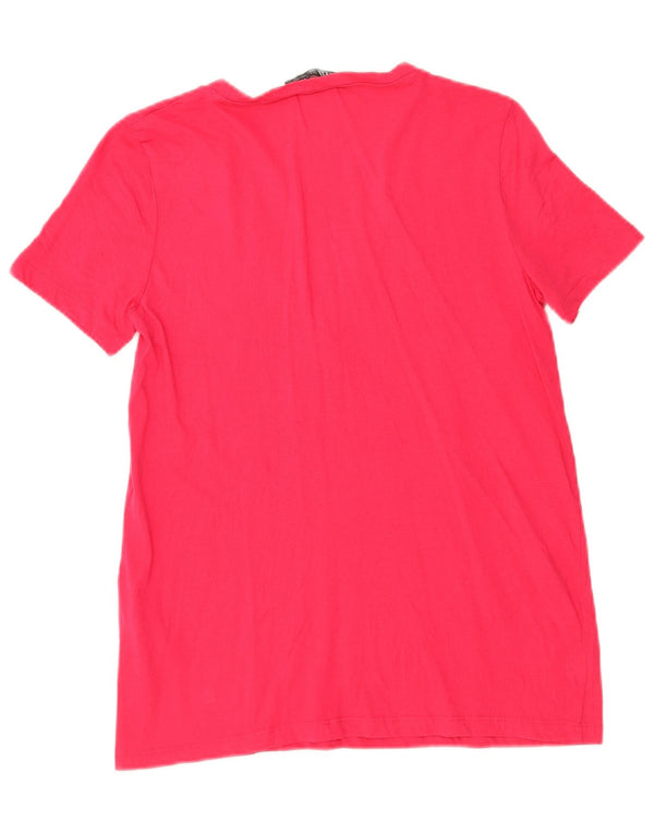 Zara Γυναικείο T-Shirt Top UK 10 Small Pink Βαμβακερό
