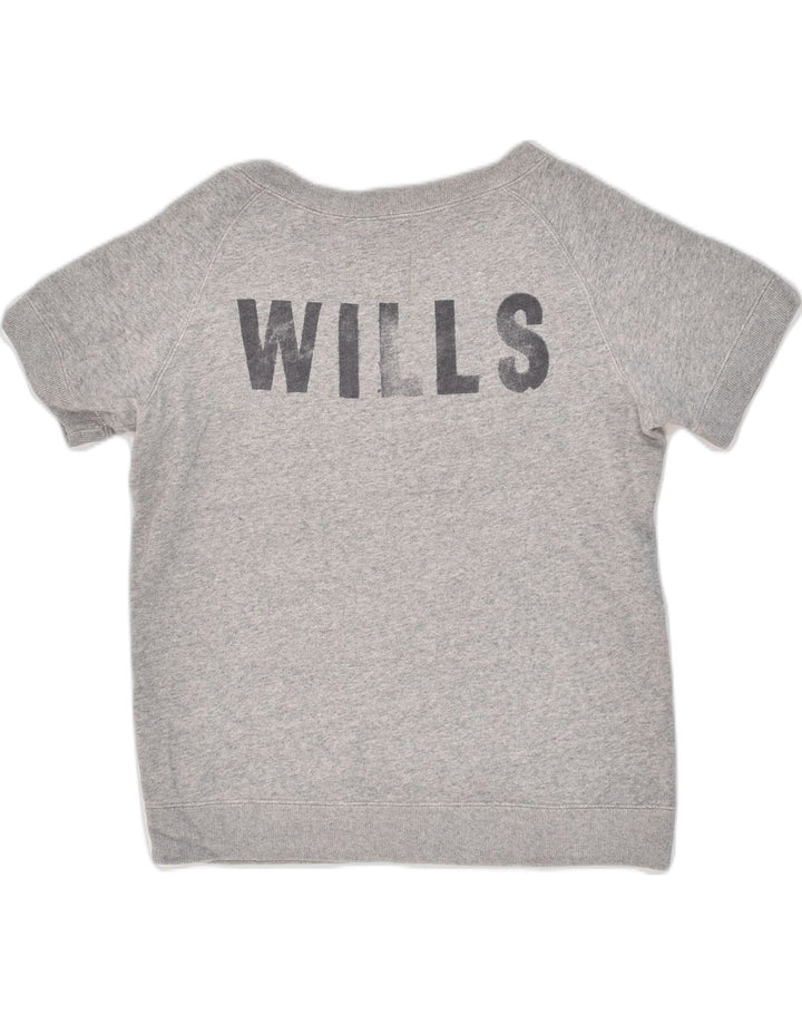 JACK WILLS Womens Graphic T-Shirt Top UK 10 Small Grey Cotton | Vintage Jack Wills | Thrift | Second-Hand Jack Wills | Used Clothing | Messina Hembry 