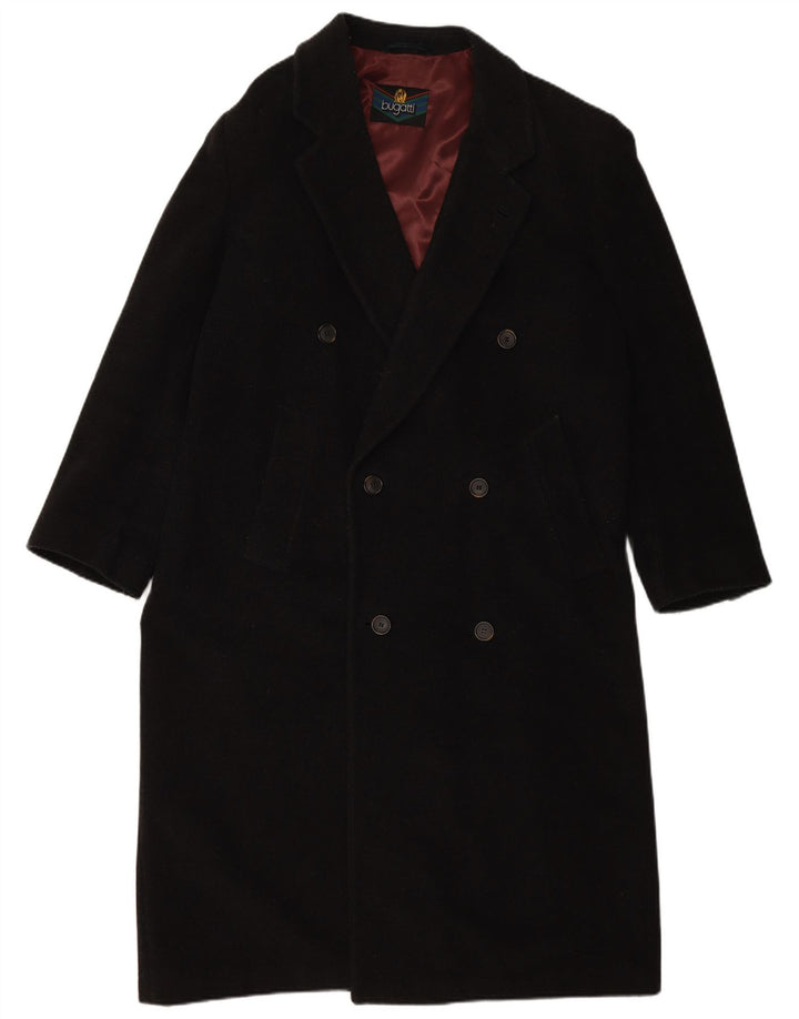 BUGATTI Ανδρικό Χαλαρό Παλτό Διπλό Στήθος IT 48 Μεσαίο Μαύρο Μαλλί