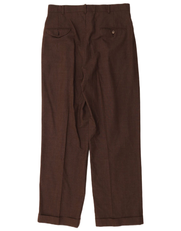 Polo Ralph Lauren Mens Pegged Suit Trousers W32 L31 Brown