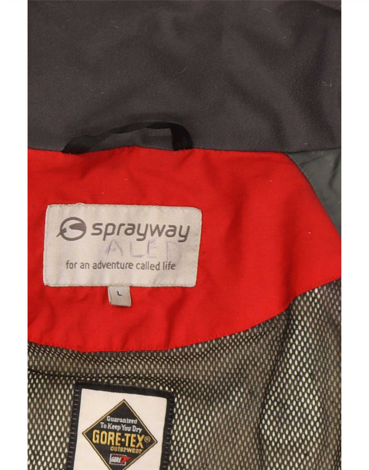Sprayway Mens Gore-Tex Rain Jacket UK 40 Large Green Colourblock Polyamide