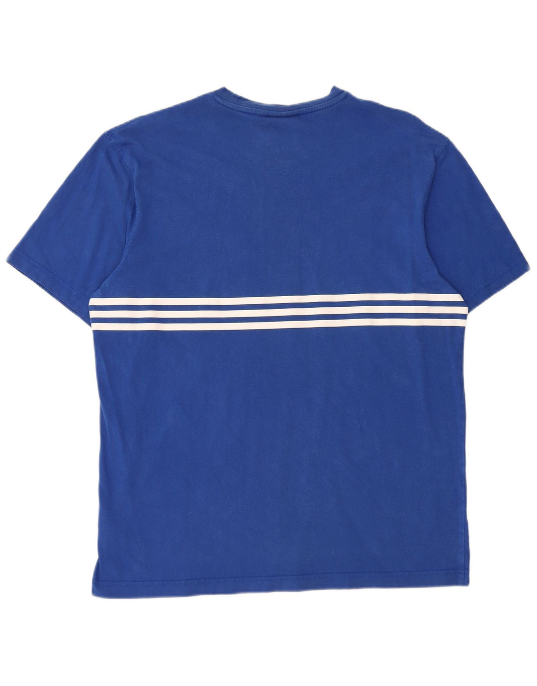 Ανδρικό γραφικό T-Shirt Adidas Top Βαμβακερό μεσαίο μπλε ριγέ