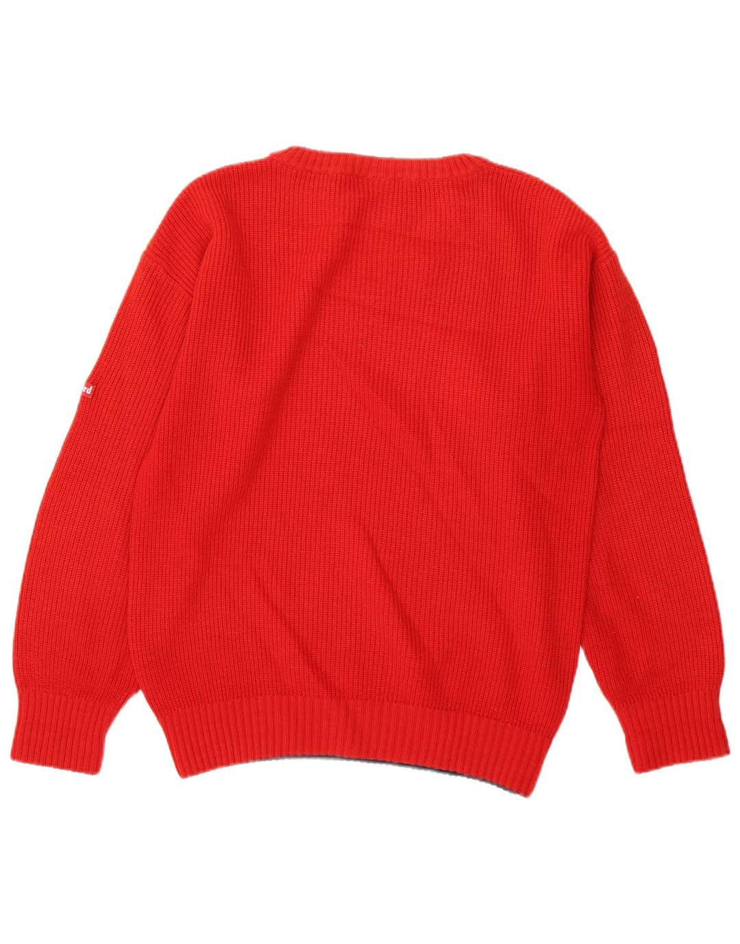 Ανδρικό πουλόβερ με λαιμόκοψη Ivy Oxford, μεσαίο κόκκινο μαλλί