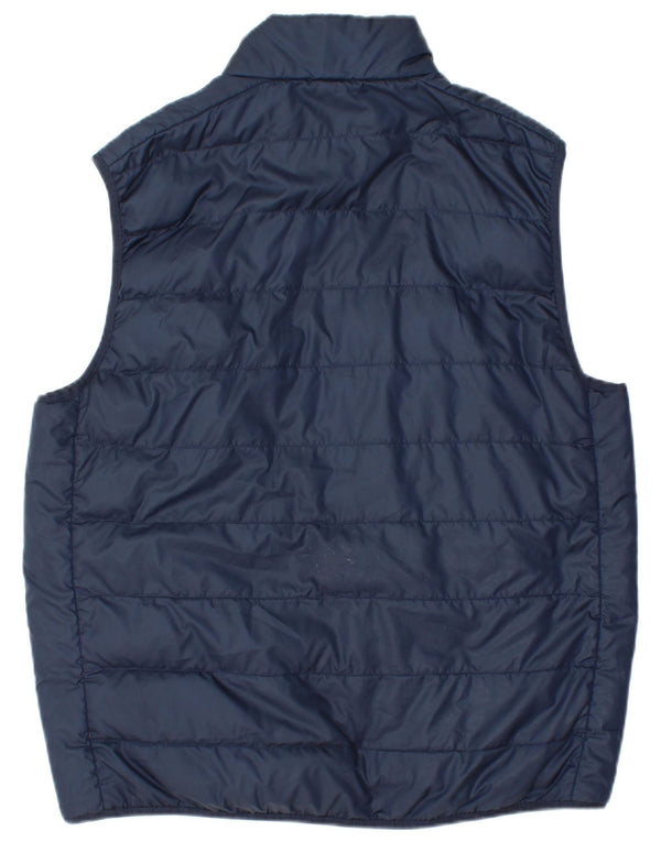 Adidas Mens Graphic Padded Gilet UK 40 Large Navy Blue