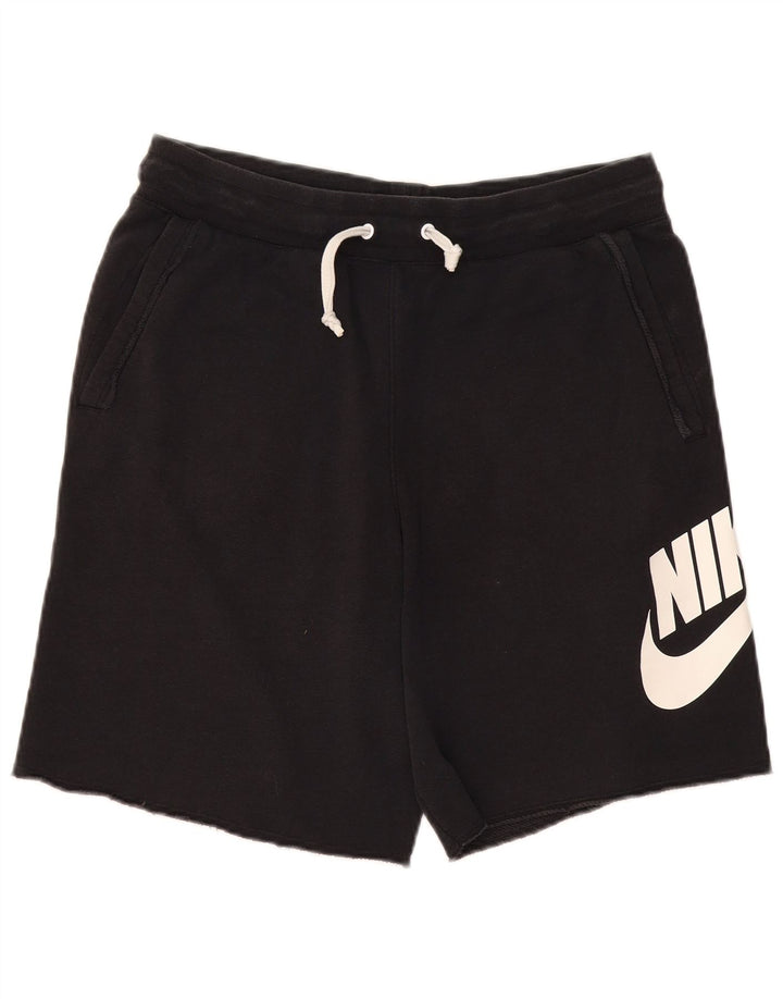 Ανδρικό γραφικό αθλητικό σορτς Nike, μεσαίο μαύρο βαμβακερό