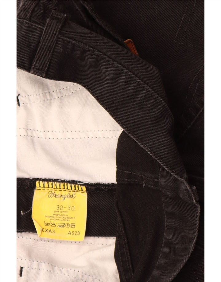 Ανδρικό τζιν Texas Straight Wrangler W32 L30 μαύρο βαμβακερό