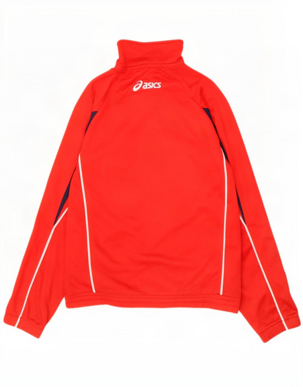 Ανδρική αθλητική φόρμα γραφικών Asics Top Jacket XL Red Colourblock Polyester