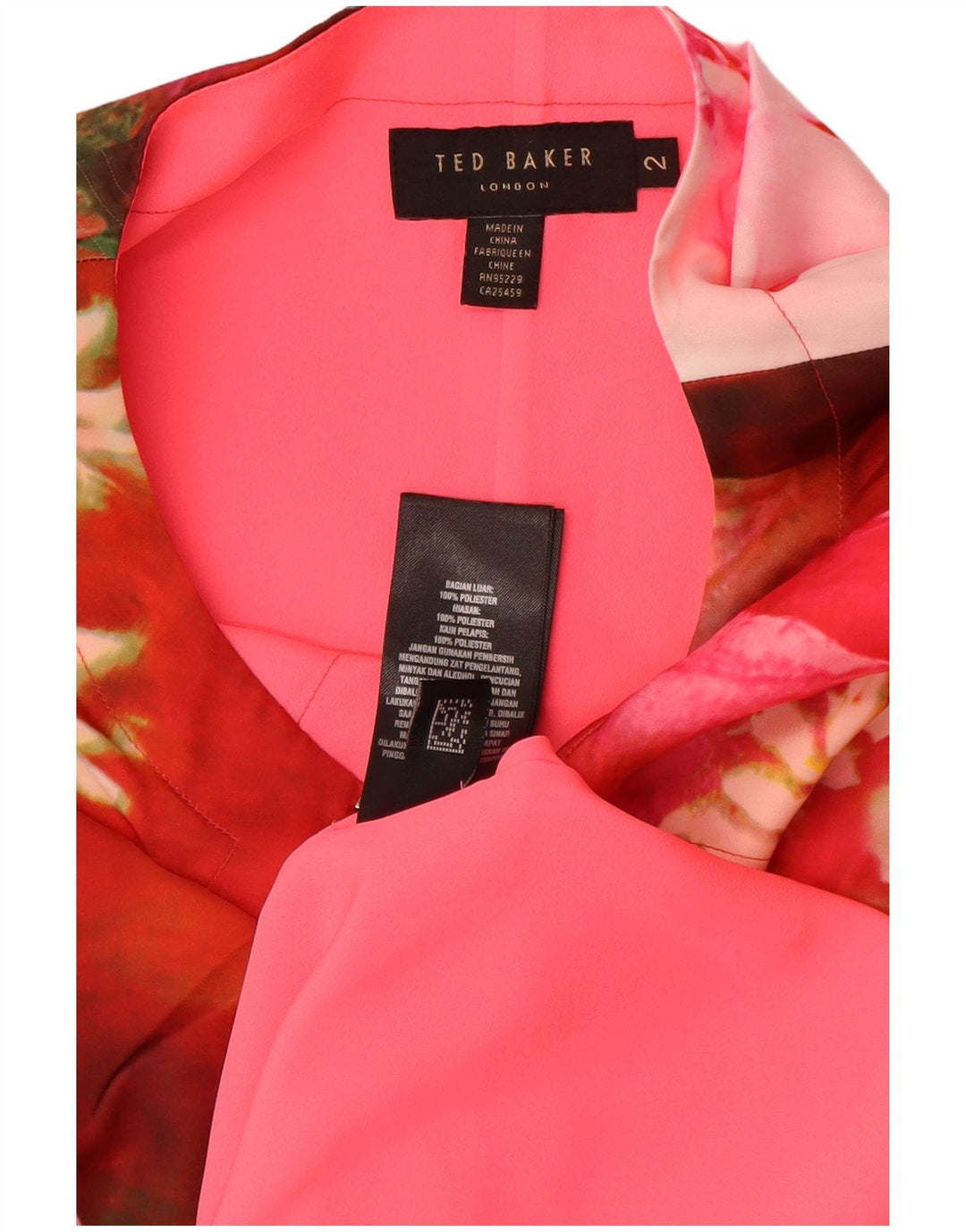 Γυναικείο φόρεμα με θήκη Ted Baker Μέγεθος 2 Μικρός Πολύχρωμος Floral Πολυεστέρας