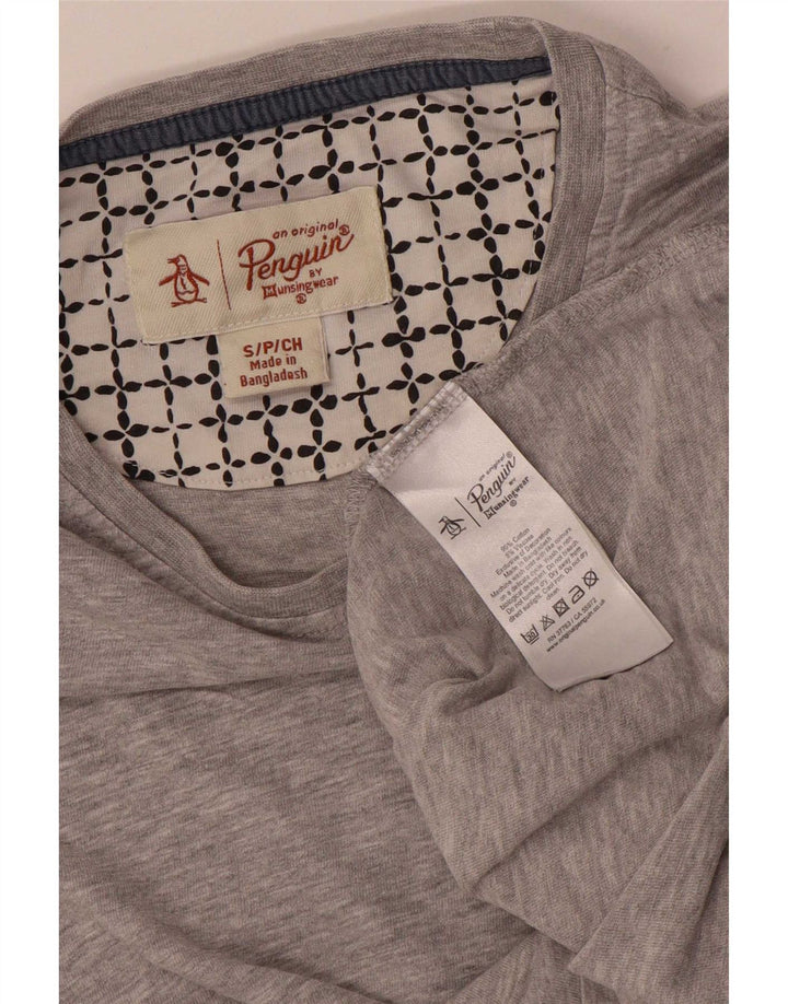 Ανδρικό T-Shirt Penguin Top Μικρό Γκρι βαμβακερό