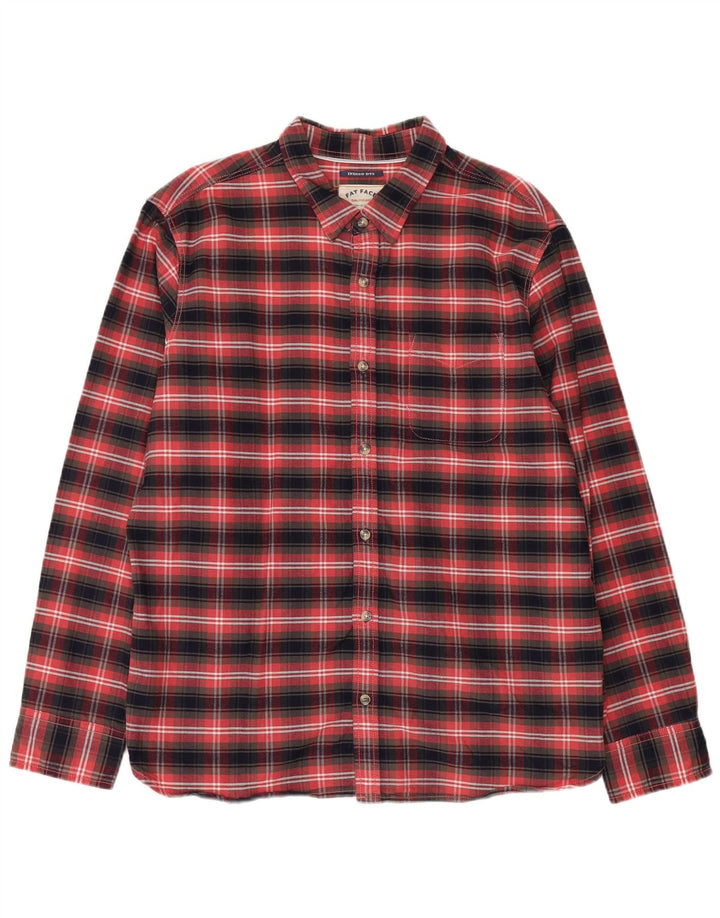 Ανδρικό φανελένιο πουκάμισο Fat Face XL Red Check Cotton