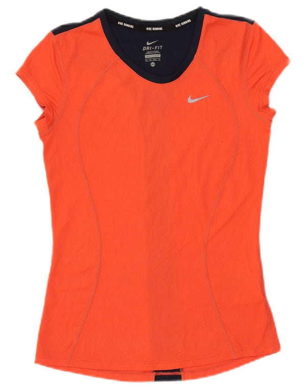 Γυναικείο T-shirt Nike Dri Fit Top UK 6 XS Πορτοκαλί πολυεστέρας