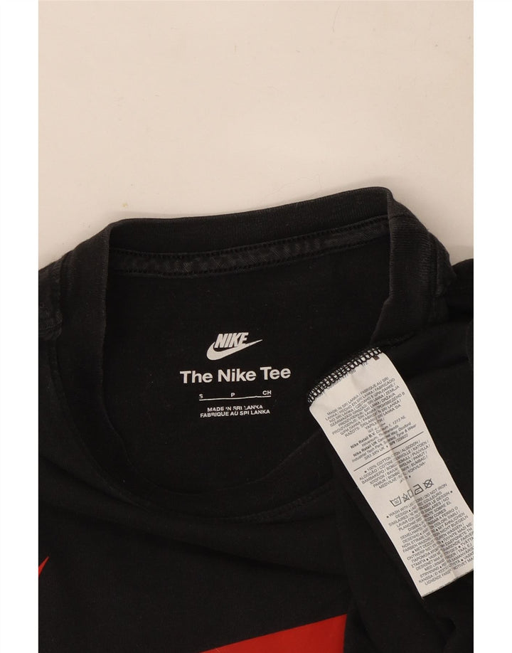 Ανδρικό γραφικό μπλουζάκι Nike, μικρό μαύρο βαμβακερό