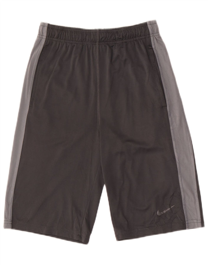 Ανδρικό αθλητικό σορτς NIKE Dri Fit με μεγάλο γκρι πολυεστέρα