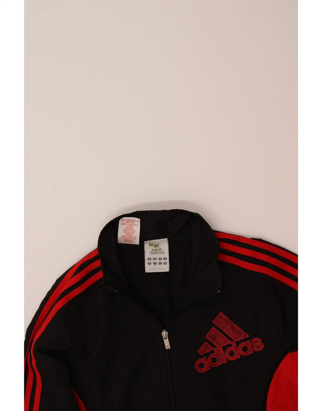 ADIDAS Boys Tracksuit Top Jacket 13-14 Years  Black Colourblock Polyester Vintage Adidas and Second-Hand Adidas from Messina Hembry 
