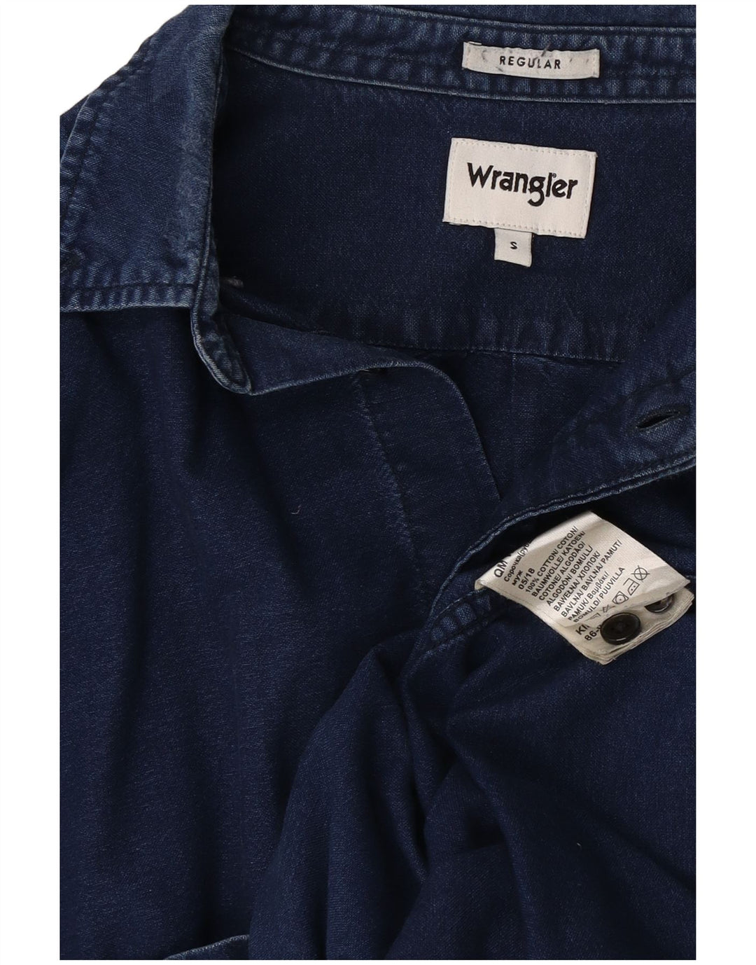 Ανδρικό τζιν πουκάμισο Wrangler Μικρό μπλε ναυτικό βαμβακερό