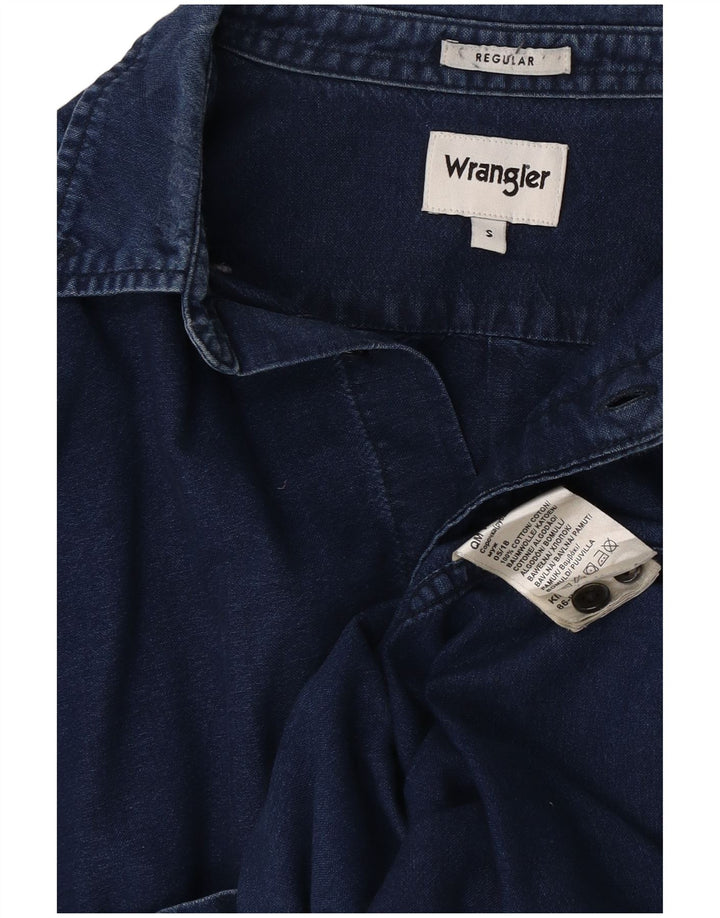 Ανδρικό τζιν πουκάμισο Wrangler Μικρό μπλε ναυτικό βαμβακερό