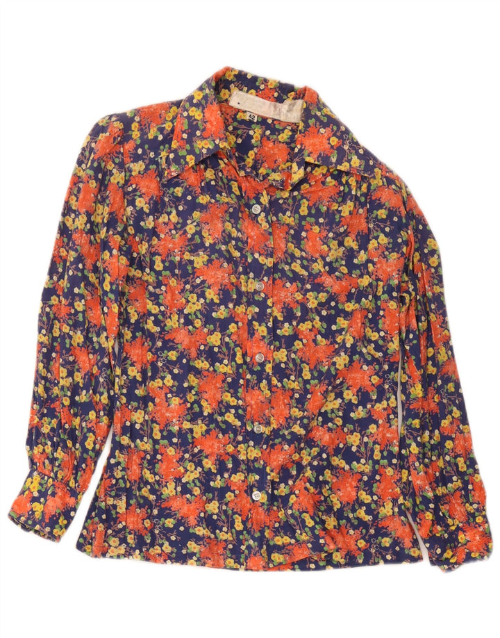 Vintage Γυναικείο Πουκάμισο Μπλούζα IT 42 Medium Πολύχρωμο Floral
