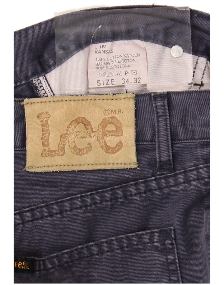 Ανδρικό παντελόνι LEE Kansas Tapered Casual W34 L32 Navy Blue Cotton