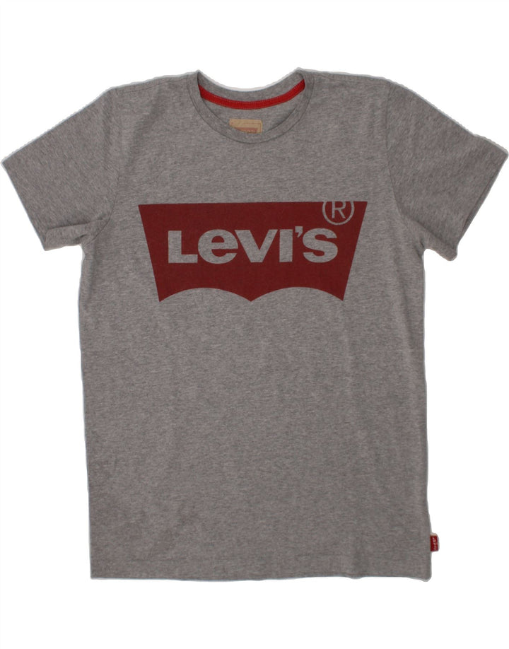 LEVI'S Boys Graphic T-Shirt Top 13-14 Years Grey Cotton Vintage Levi's and Second-Hand Levi's from Messina Hembry 