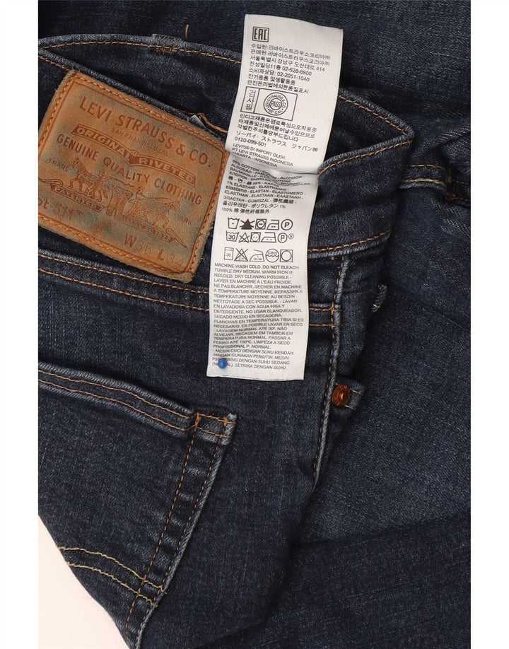 Levi's Mens 511 Slim Jeans W36 L34 Navy Blue Cotton