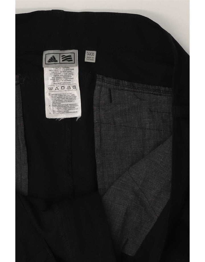 Ανδρικό παντελόνι Chino Adidas Slim W34 L30 Μαύρο πολυεστέρα