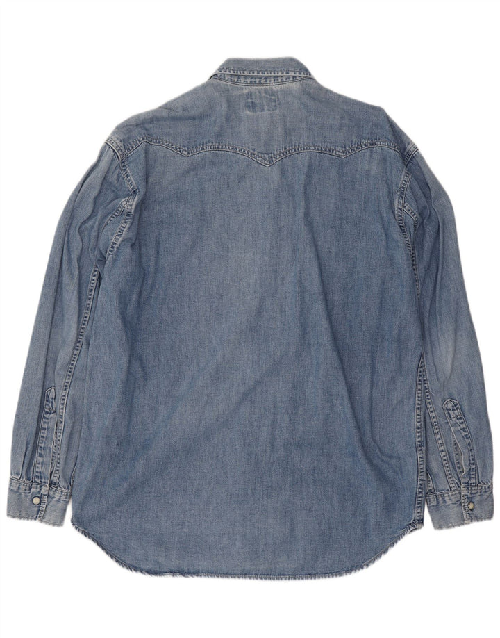 Ανδρικό τζιν πουκάμισο Levi's μεγάλο μπλε βαμβακερό