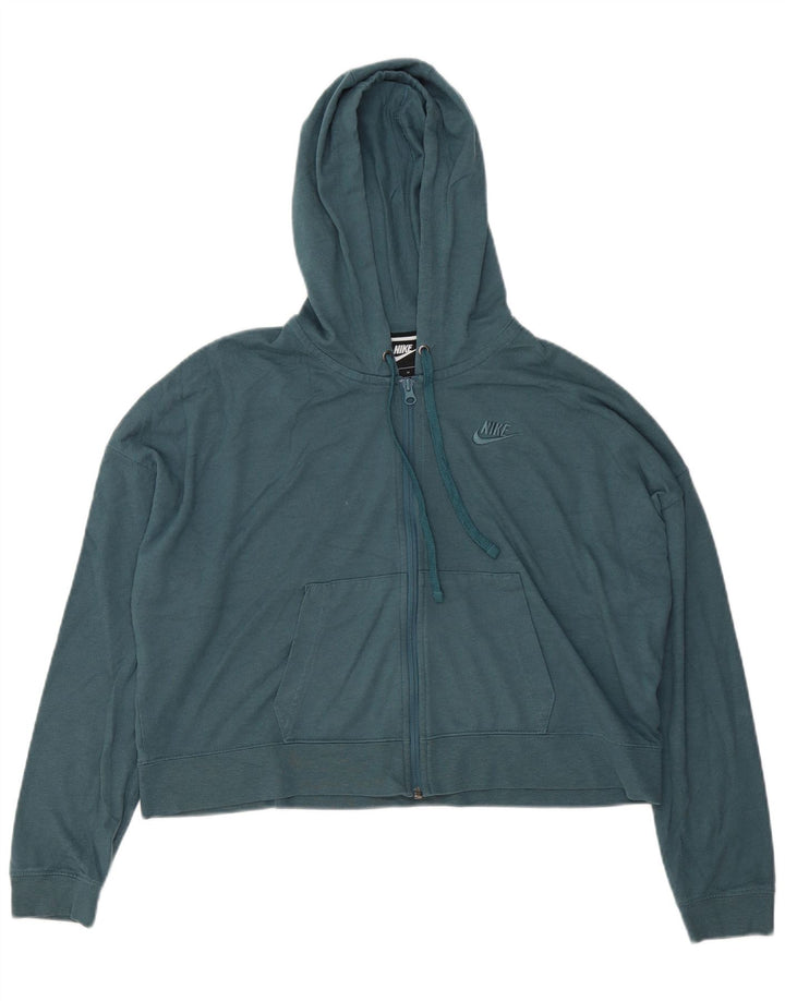 Γυναικείο πουλόβερ Nike Crop με κουκούλα με φερμουάρ UK 14 μεσαίο πολυεστέρας