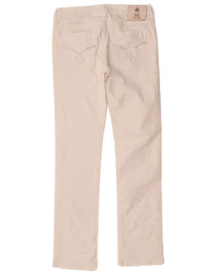 Uniform Γυναικείο Slim Jeans W27 L29 Λευκό βαμβακερό