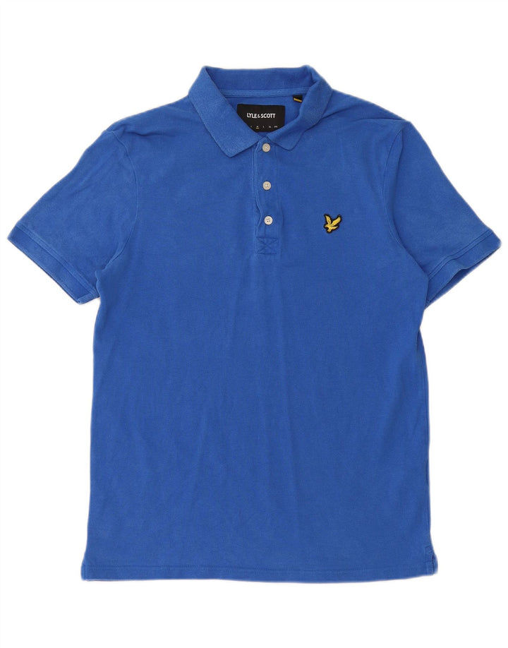Ανδρικό πουκάμισο πόλο LYLE & SCOTT από μεσαίο μπλε βαμβακερό