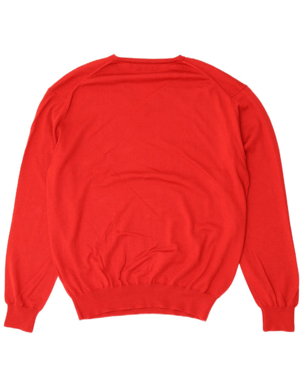 Ανδρικό πουλόβερ Baileys με V λαιμόκοψη 2XL Red New Wool