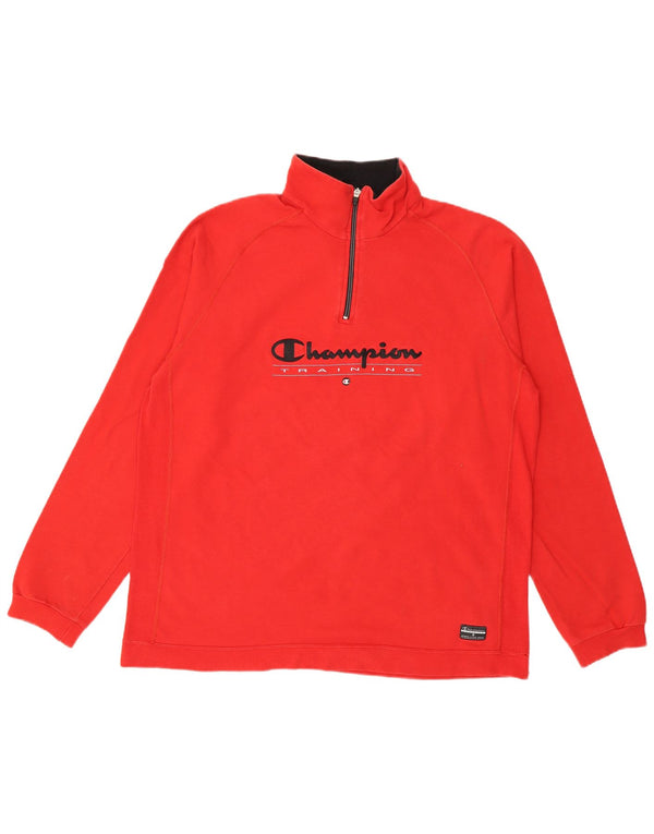 Ανδρικό φούτερ Champion Graphic με φερμουάρ, Jumper 2XL, κόκκινο βαμβακερό