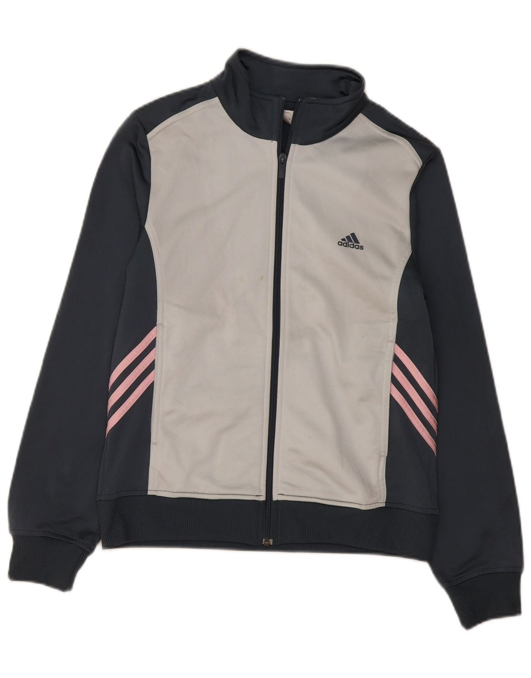 Γυναικεία αθλητική φόρμα Adidas Top Jacket UK 16 Large Navy Blue Colourblock