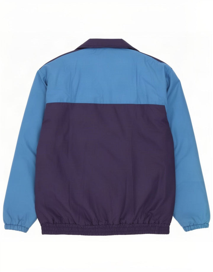 Vintage Ανδρικό Bomber Jacket UK 40 Large Navy Blue Colourblock Polyester