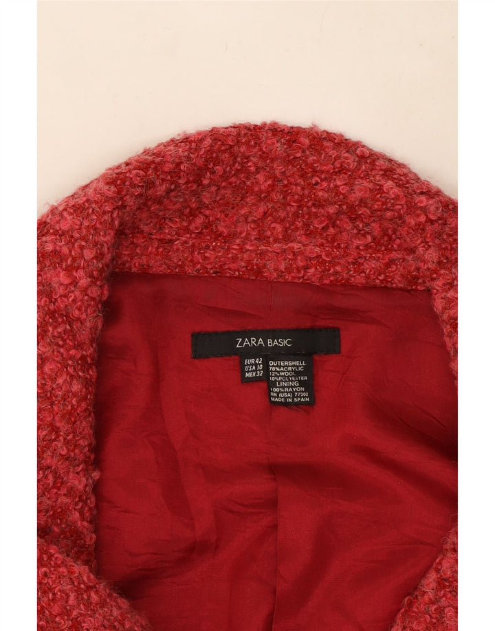 ZARA Γυναικείο σακάκι μπλέιζερ με 2 κουμπιά EU 42 Μεγάλο κόκκινο ακρυλικό