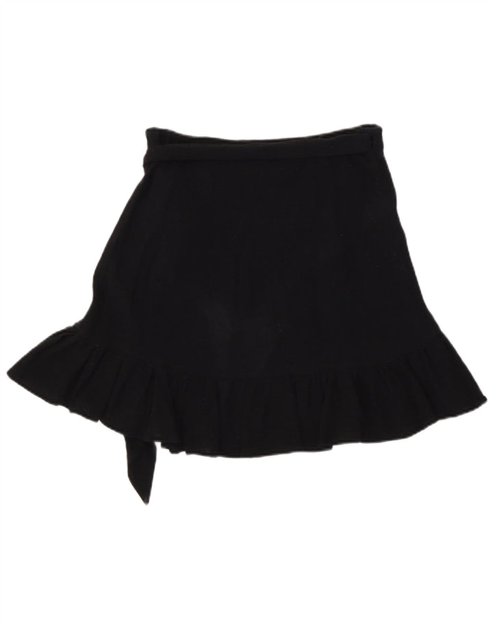 Zara Γυναικεία Πλεκτή Φούστα Wrap Μικρή W26 Μαύρη