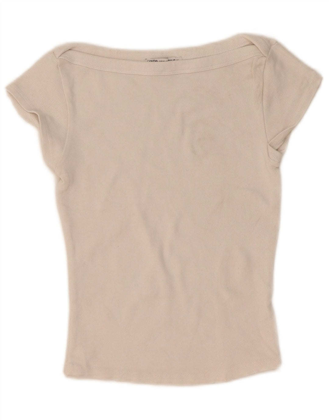 Zara Γυναικείο T-Shirt T-Shirt Top UK 12 Medium White
