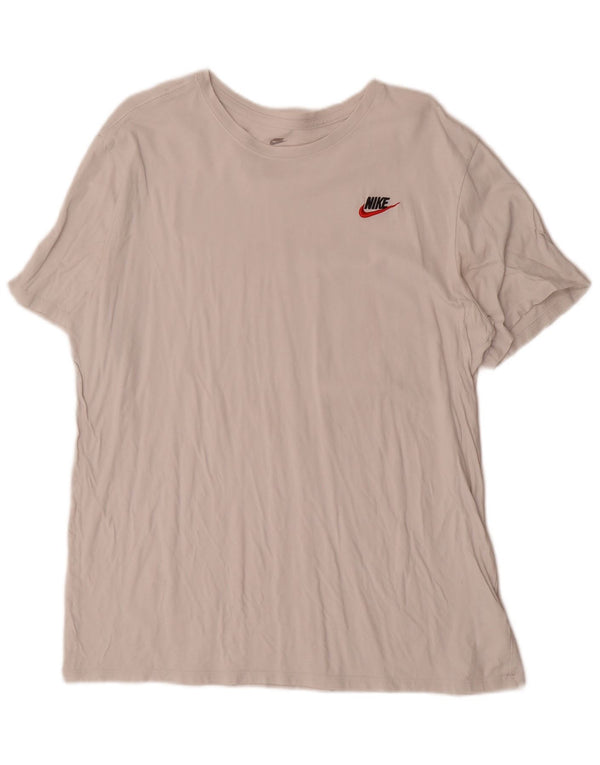 Ανδρικό μπλουζάκι Nike, Αθλητικό T-Shirt XL, λευκό βαμβακερό