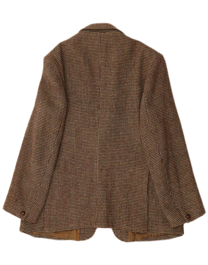 Ανδρικό μπουφάν Harris Tweed με 2 κουμπιά σακάκι UK 38 Μεσαίο καφέ μαλλί