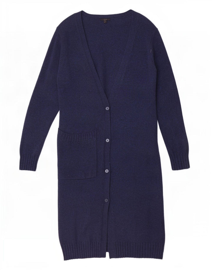 Cos Γυναικείο Longline Oversized Ζακέτα UK 10 Small Navy Blue Wool