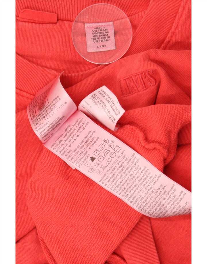 Γυναικεία φούτερ Levi's Crop Oversized Jumper UK 10 Small Red Cotton