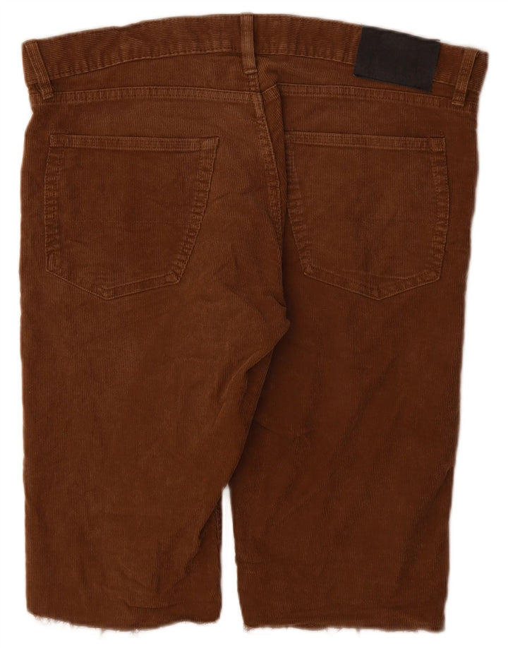 Ανδρικό κοτλέ σορτς Marks & Spencer Slim W36 μεγάλο καφέ