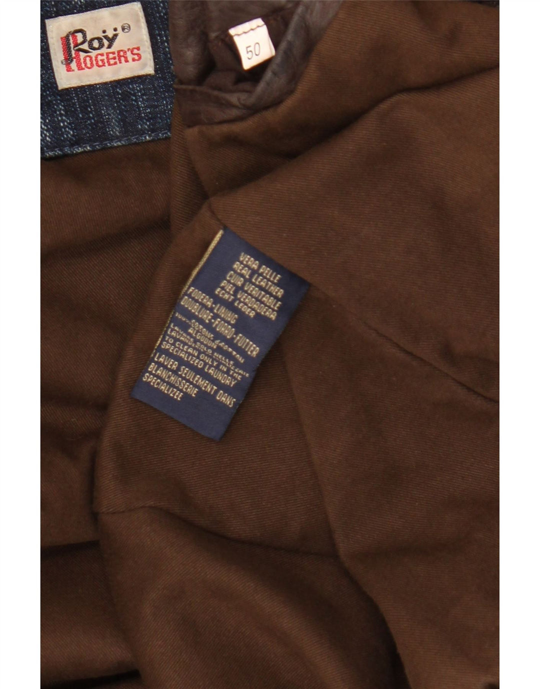 Roy Rogers Ανδρικό Δερμάτινο Μπουφάν IT 50 Large Brown Δερμάτινο