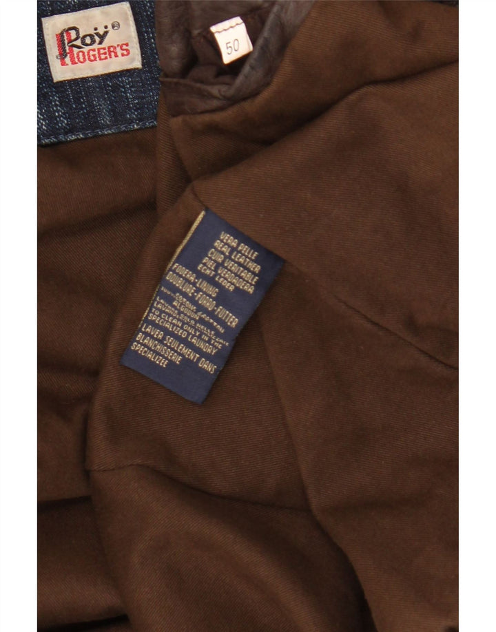 Roy Rogers Ανδρικό Δερμάτινο Μπουφάν IT 50 Large Brown Δερμάτινο