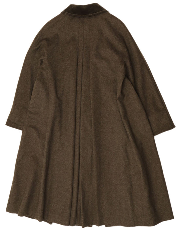 Merlet Womens Oversized Overcoat IT 42 Medium Khaki Virgin Wool